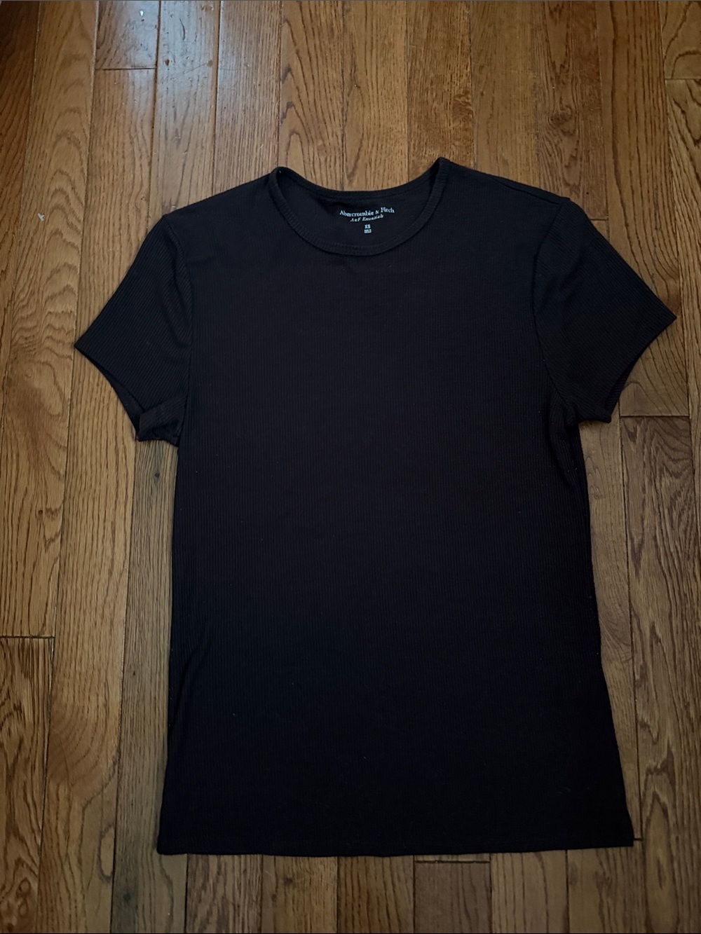 Abercrombie & Fitch Dark Brown Short Sleeve Ribbed Top